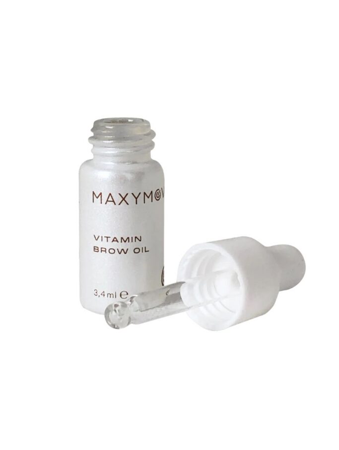 MAXYMOVA Vitamin Brow Oil: Luksuslik hoolitsus sinu kulmudele MAXYMOVA Vitamin Brow Oil on spetsiaalselt loodud kulmuõli, mis pakub intensiivset hooldust pärast henna- või värvimisprotseduure. See õli mitte ainult ei kaitse värvi, vaid säilitab ka kulmude loomuliku elujõu. Miks valida MAXYMOVA Vitamin Brow Oil? Rikas õlide segu: Sisaldab mandli-, riitsinus-, krambe abessiinika-, lina-, argaania-, jojoba-, avokaado-, päevalille- ja oliiviõli, mis niisutavad sügavalt. Vitamiinidega rikastatud: Sisaldab vitamiine A, E ja C, mis toidavad ja tugevdavad kulmukarvu. Aroomiteraapia: Kerge aroom magusate vanilje- ja maasika-koore nootidega, lisades luksusliku puudutuse. Värvikaitse: Aitab säilitada henna või värvi intensiivsust. Elujõud & Sära: Taastab kulmude loomuliku sära ja elujõu.