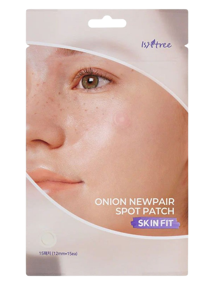 ISNTREE Onion Newpair Spot Patch Skin Fit vistrikuplaastrid pakuvad tõhusat ja diskreetset lahendust aknele kalduva naha hoolduseks. Need hüdrokolloidplaastrid on üliõhukesed ja läbipaistvad ning spetsiaalse servaga, mis sulandub nahaga peaaegu märkamatult. Plaastrid on veekindlad, kuid samas hingavad, luues nahale optimaalse keskkonna vistriku paranemiseks.
