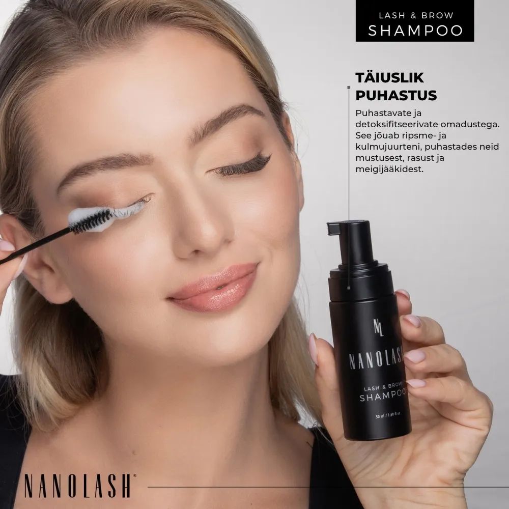 Nanolash Lash & Brow Shampoo ripsmete ja kulmude šampoon