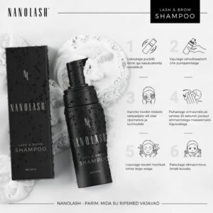 Nanolash Lash & Brow Shampoo ripsmete ja kulmude šampoon